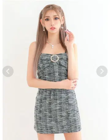 트위드 드레스 블랙