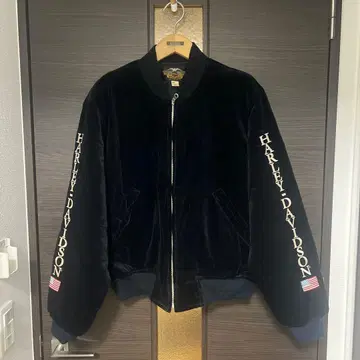 할리 데이비슨 빈티지 벨로아 스카잔 90s 레어 데드 구제 의류 블루종