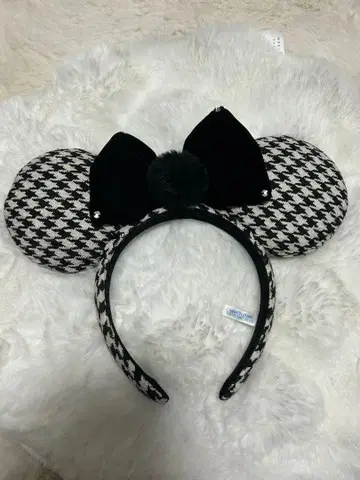 디즈니 머리띠 하운드투스 체크 패턴