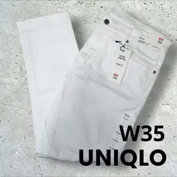 [미사용품] 유니클로 단종품 울트라 스트레치 스키니 사이즈 35 화이트