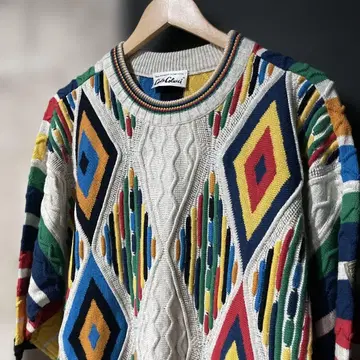 빈티지 칼로 코르치 3D 패턴 니트 독일제