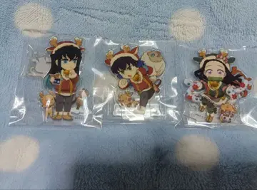 귀멸의 칼날 크리스마스 아크릴 스탠드 무이치로, 네즈코, 이노스케