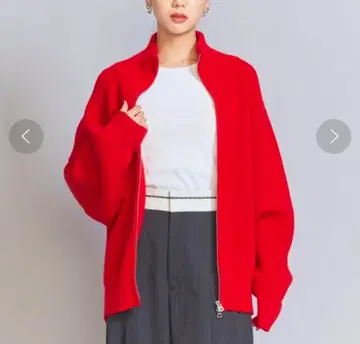 뷰티앤유스 엘보우 패치 더블 지퍼 니트 가디건