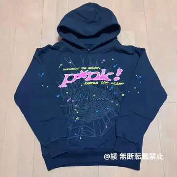 sp5der web hoodie punk 스파이더 후드티 S 정품