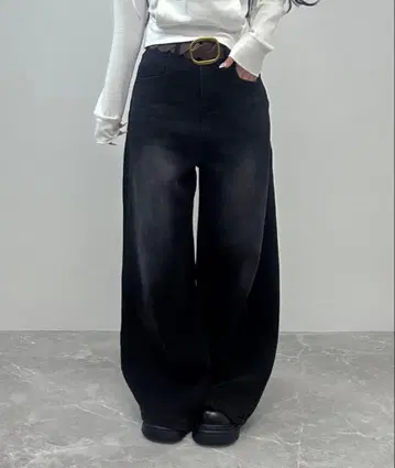 [ 속기모 ] 와이드 데님