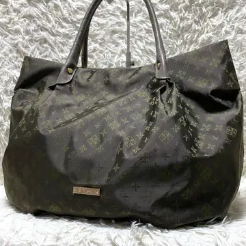 russet 통통 토트백 대형 모노그램 나일론 가죽 핸들