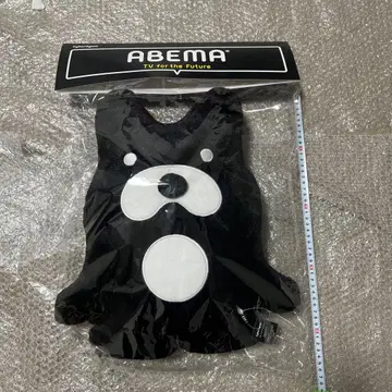 [ 새상품 ] 아베마군 봉제 인형 AbemaTV 캐릭터 미개봉 블랙