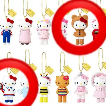 헬로키티전 시크릿 마스코트 참 (곰 수트와 테니스)