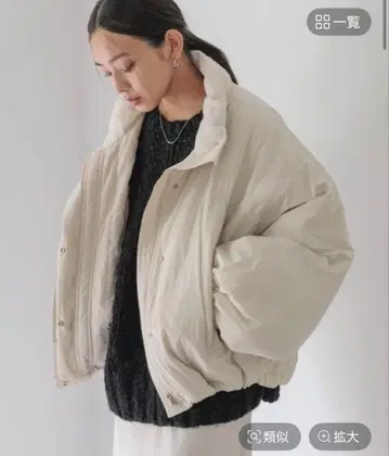 이번 시즌 LOWRYS FARM 몬스터 숏코트 아이보리