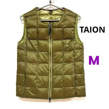 TAION 다운 베스트 이너다운 카키 M 사이즈