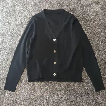 미사용급 SOEJU V넥 숏 니트 가디건 블랙