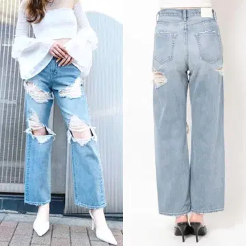 GYDA crazy crash 와이드 데님 팬츠