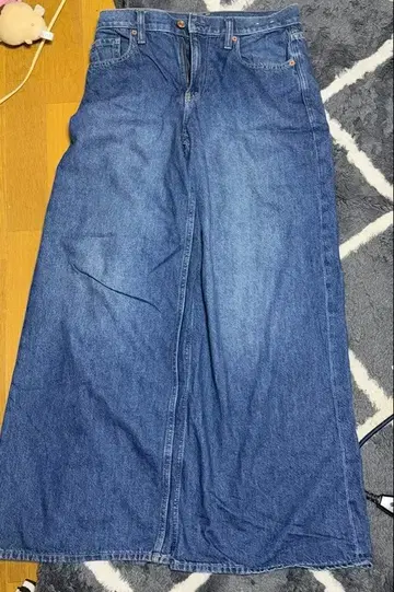 GAP 슈퍼 배기 데님 25/0R 다크 블루