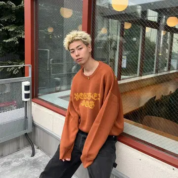 YOUNGER SONG 브라운 오버 사이즈 트레이닝복