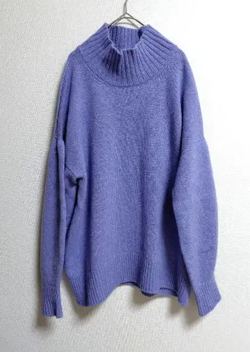 슬로브 이에나 RICHESS 하이넥 풀오버 퍼플