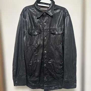 INTERMEZZO 블랙 가죽 자켓