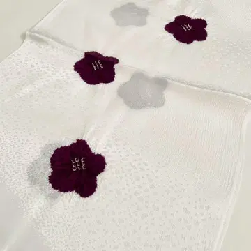 에리슈 순수 실크 오비 장식 천 린다시 지몬 시보리 화이트 퍼플 일본제