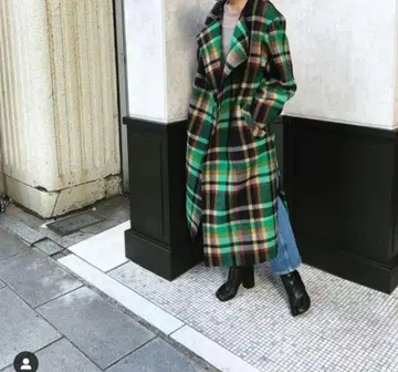 산요 코트 셰틀랜드 울 노카라 코트