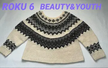 ROKU 6 노르딕 무늬 스웨터 뷰티&유스 유나이티드 애로우즈