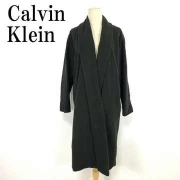 LA8841 캘빈클라인 롱 코트 그린 계열 브라운 울 100% 9