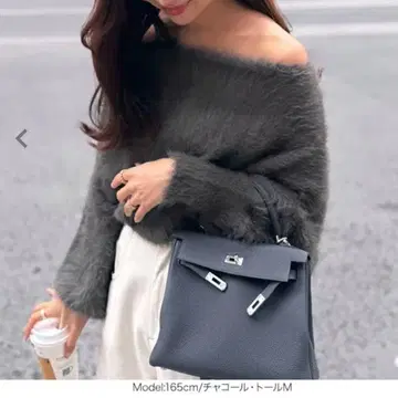 멀티way 샤기 니트탑 차콜