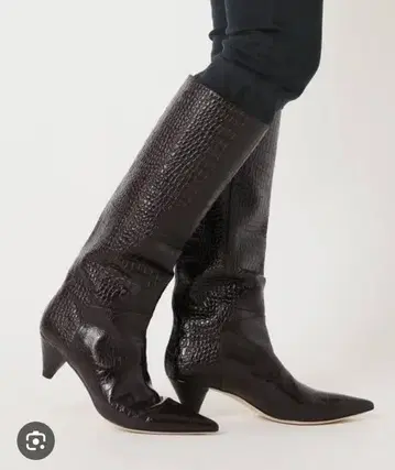 새상품급 JOSEPH/롱 크로코 부츠/39 사이즈