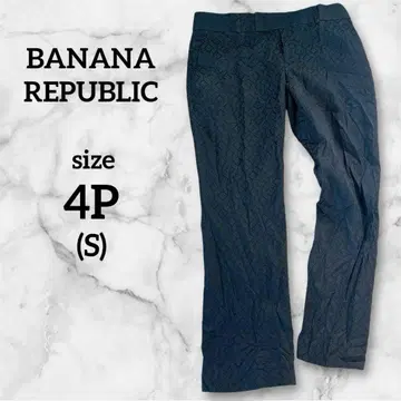 BANANA REPUBLIC 블랙 올 패턴 슬랙스 S 사이즈 크롭