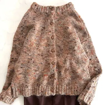 콩제페이에 아두이트리스테스 MIX 니트 가디건 둥근넥 크루넥