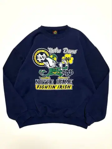 USA제 Notre Dame 칼리지 맨투맨 네이비 컬러