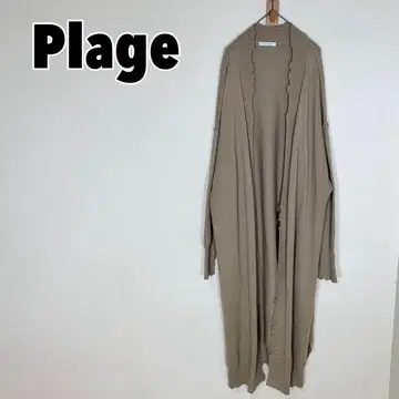 Plage 플라주 롱 가디건 데미지 캐시미어 혼방