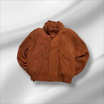 천연 가죽 스웨이드 절개 봄버 자켓 크롭 M 90s00s