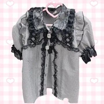 노에미 블라우스 상의 지뢰계 양산형 2장 세트