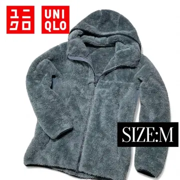 [ 완판템 ] UNIQLO 유니클로 방풍 퍼 플리스 풀 집업 후드티 M