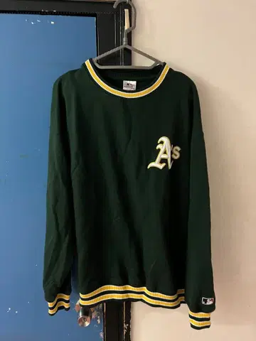 A's 로고 자수 트레이닝복 다크 그린