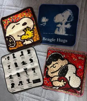 스누피 PEANUTS 니시카와 리빙 미니 핸드 타월 비글 허그