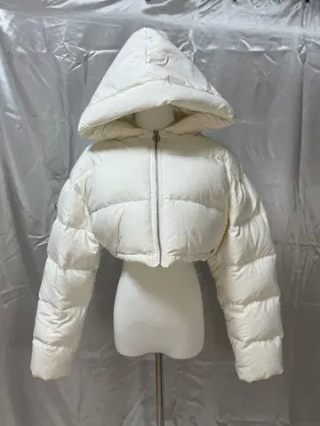 크롭 다운 자켓 화이트