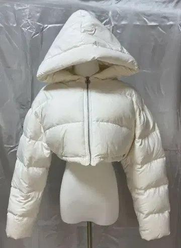 크롭 다운 자켓 화이트