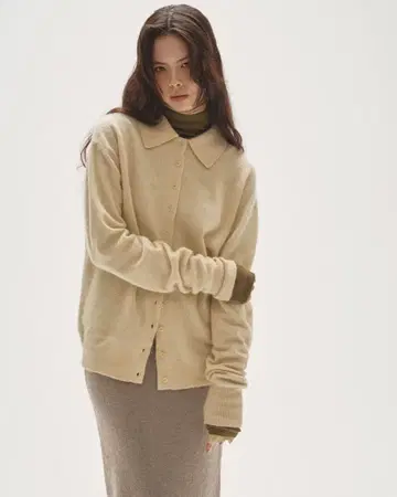 투데이풀 라쿤 니트 가디건 크림