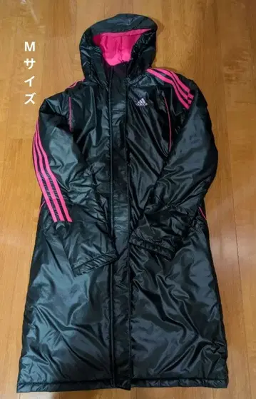 벤치 코트 adidas 블랙/핑크 M 사이즈