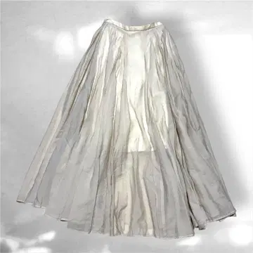 아이보리 쉬폰 플레어 롱 스커트 SNIDEL