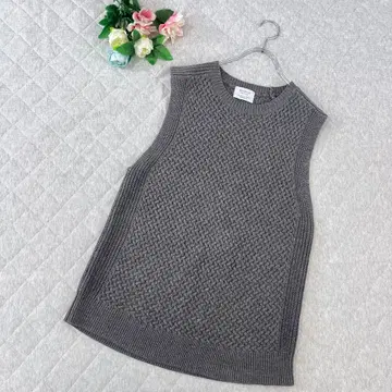 에디피스 [ Free ] 면 100% 스웨터 베스트 슬리브리스 크루넥