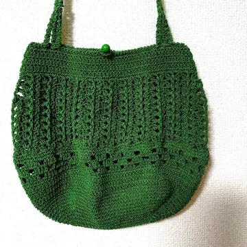 Shilla 뜨개질 그린 숄더백