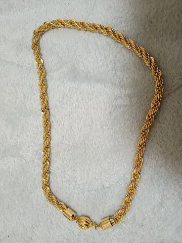 골드 트위스트 로프 목걸이