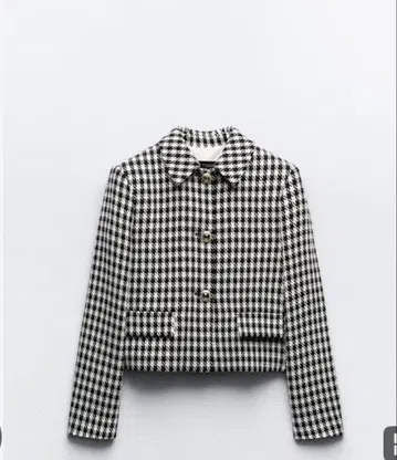 ZARA 하운드투스 체크 패턴 자켓