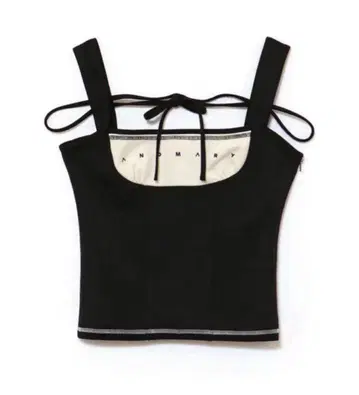 ANDMARY Luca stitch tops 블랙