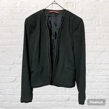 12402 콩트와르 데코토니에 노카라 자켓 38 블랙 울 혼방 구제 의류