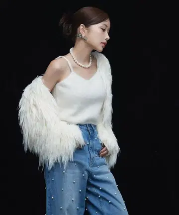 에이미 이스트 월 퍼 니트 가디건