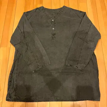 러시아군 80s 헨리넥 슬리핑 셔츠 PIGMENT DYED