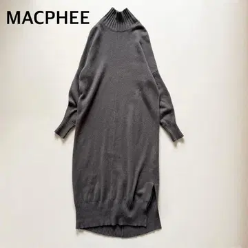 맥피 라무 캐시미어 터틀넥 니트 원피스