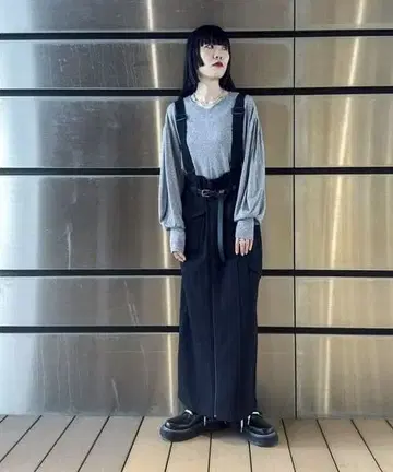 미사용 택 포함 니코앤드의 모드 노움코어 헤링본 내로우 ZIP 스커트